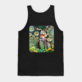 Magical deer in the forest Tank Top